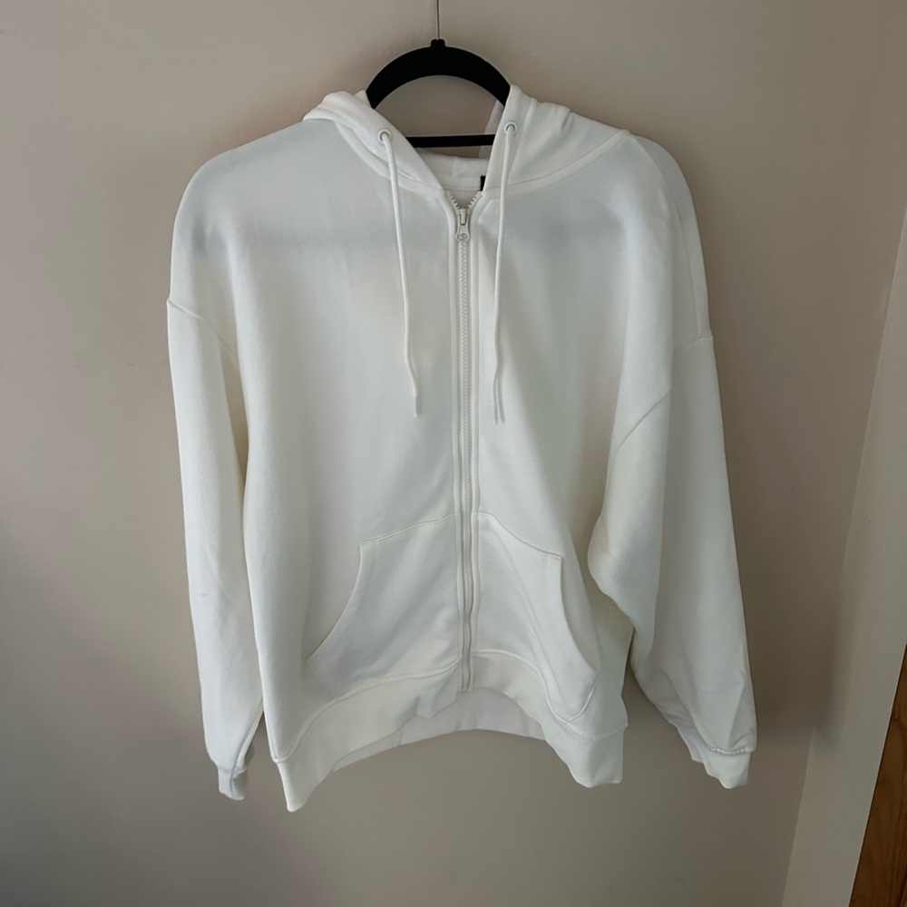 White Zip-Up Hoodie sz M Chrissy Stranger Things costume cosplay